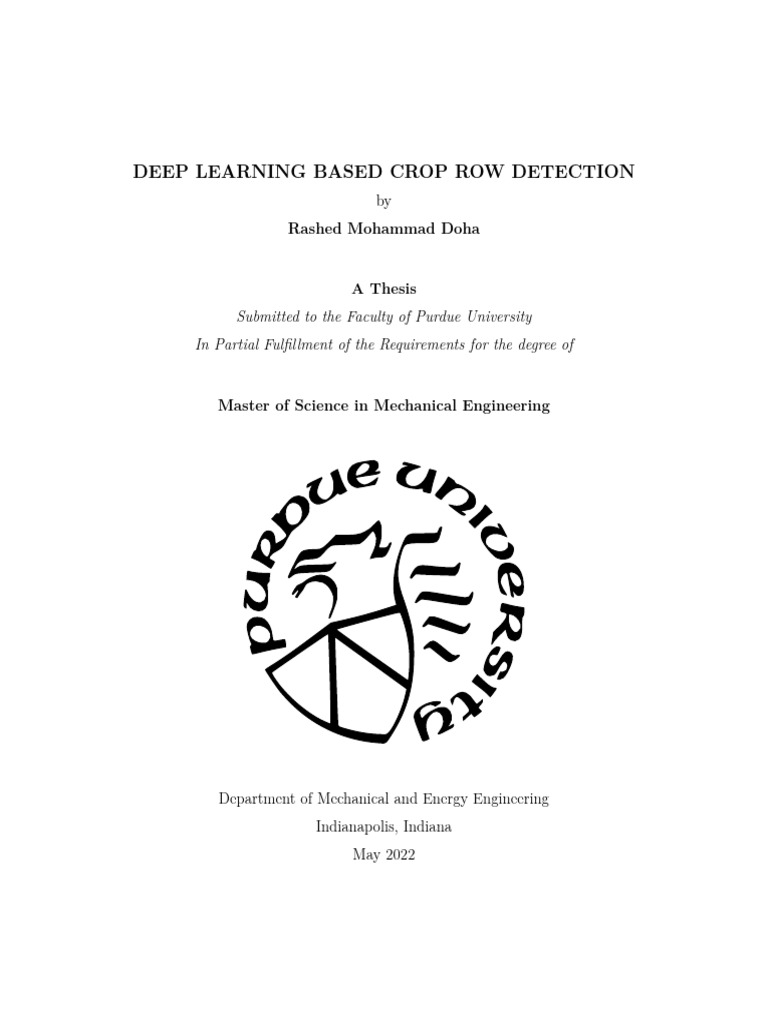 Deep Learning for Crop Row Detection | PDF | Image Segmentation ...