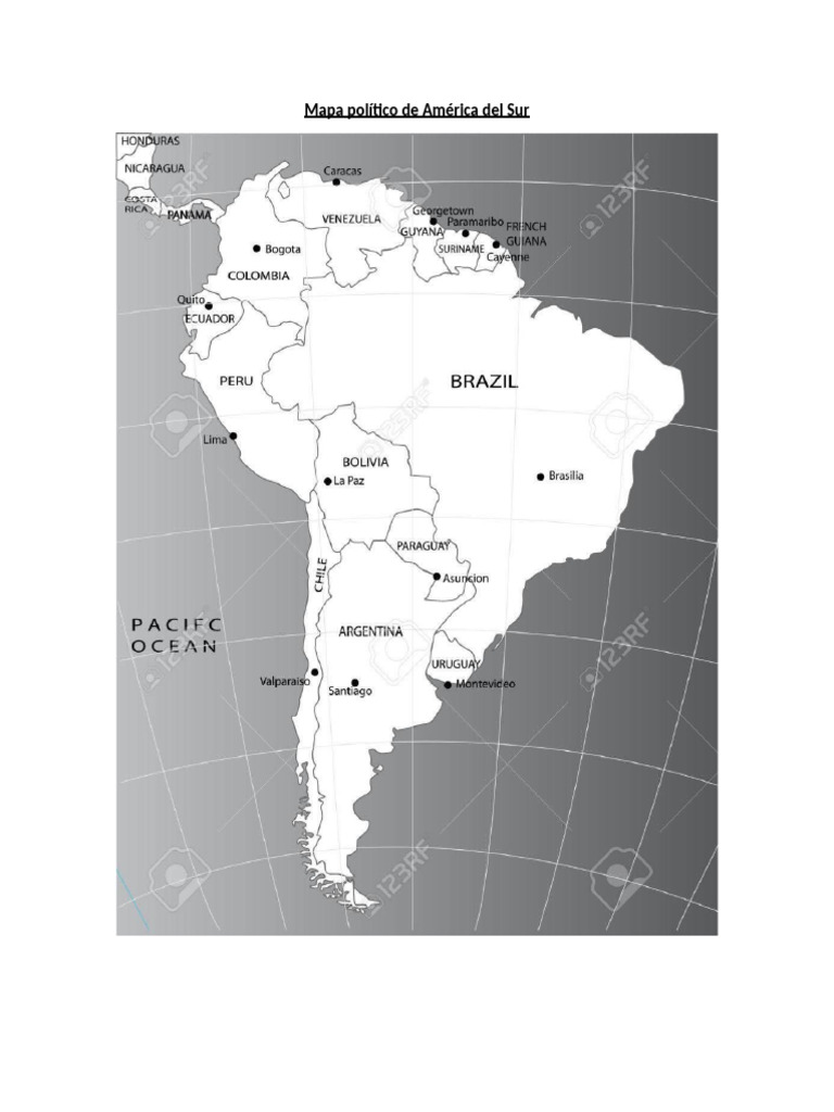 Mapa Político de América Del Sur | PDF