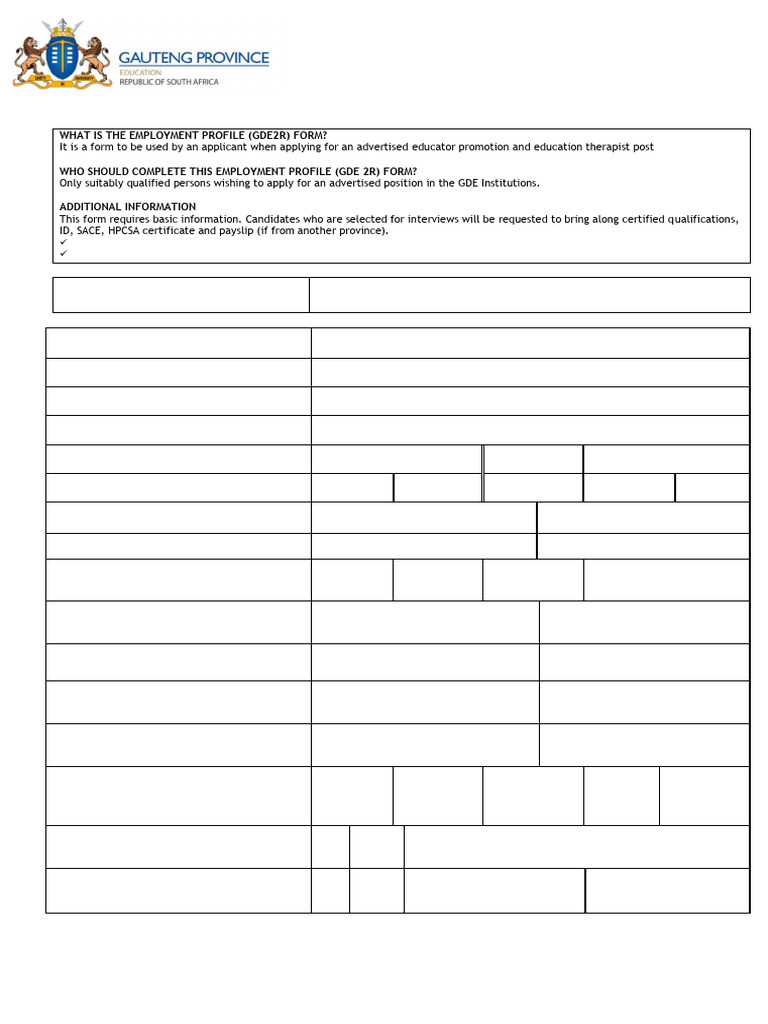 GDE2R Application for Educator Promotion | PDF