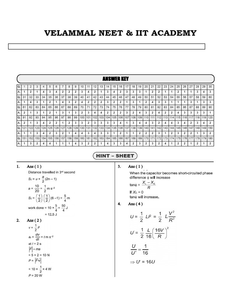 NEET & IIT Exam Answer Key 2025 | PDF | Chemical Reactions | Redox