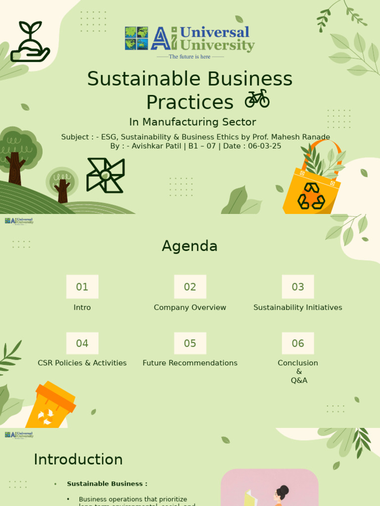Sustainable Practices in Defence Manufacturing | PDF | Lean ...