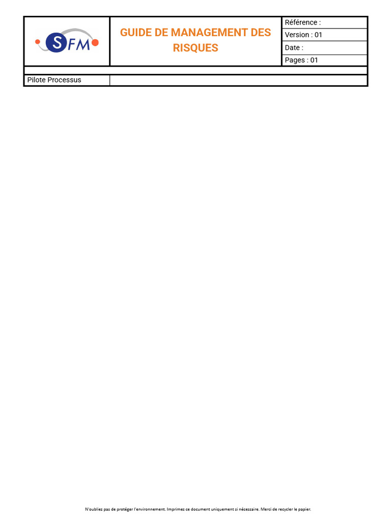 Guide de Gestion des Risques Projet | PDF | Risque | Gestion des risques