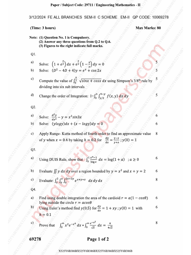 Be First Year Engineering Semester 2 2024 December Engineering ...