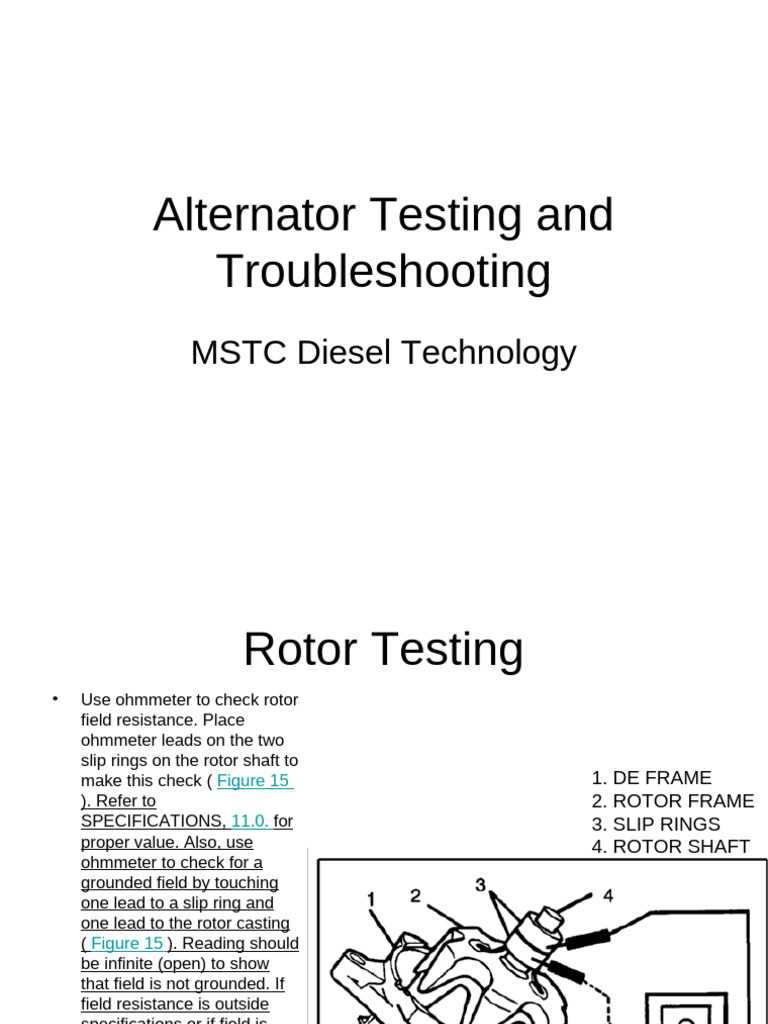 Alternator Testing and Troubleshooting | PDF | Electrical Engineering ...