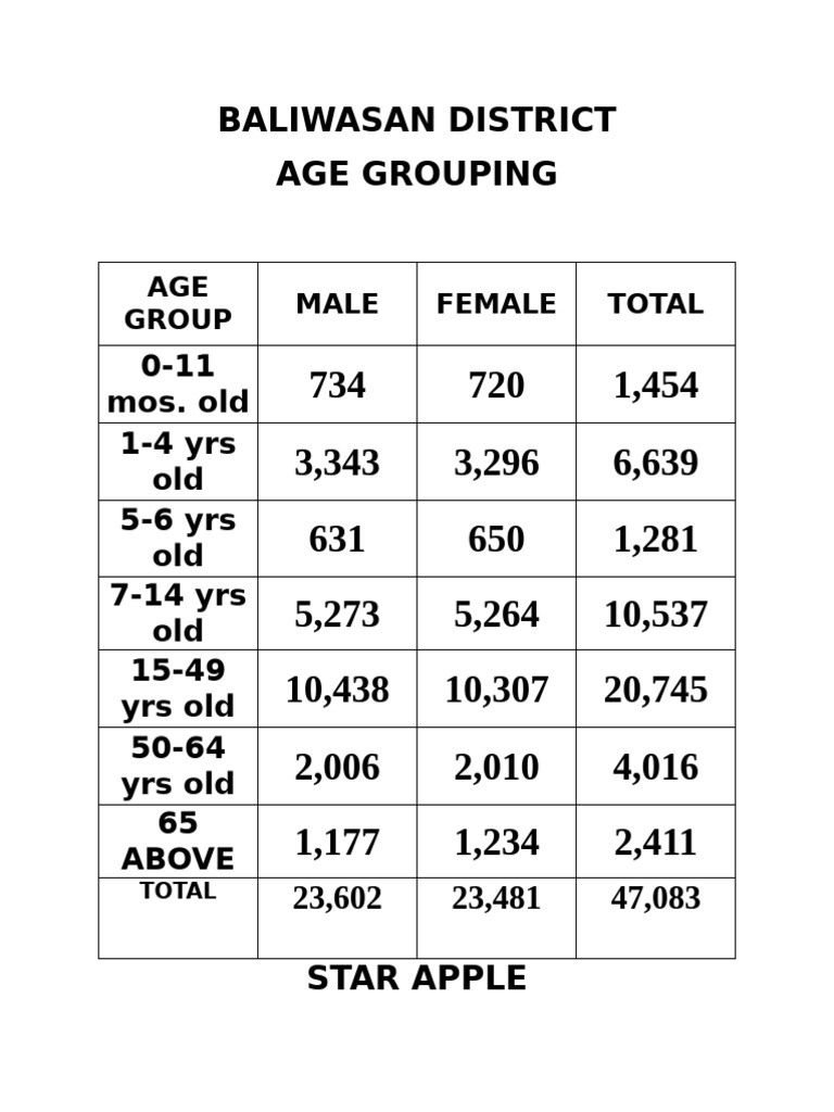 Age Grouping | PDF