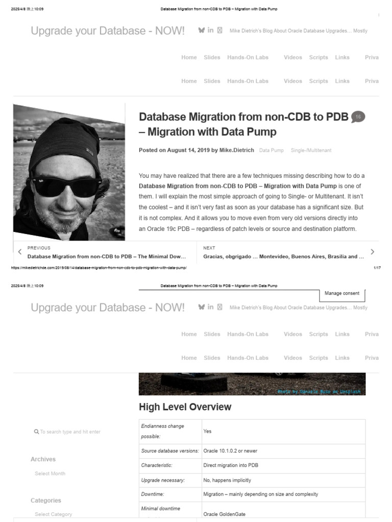 Migrate Non-CDB to PDB in Oracle 19c | PDF | Databases | Information ...