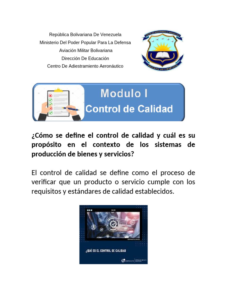 Control de Calidad en Producción: Claves y Desafíos | PDF | Calidad ...