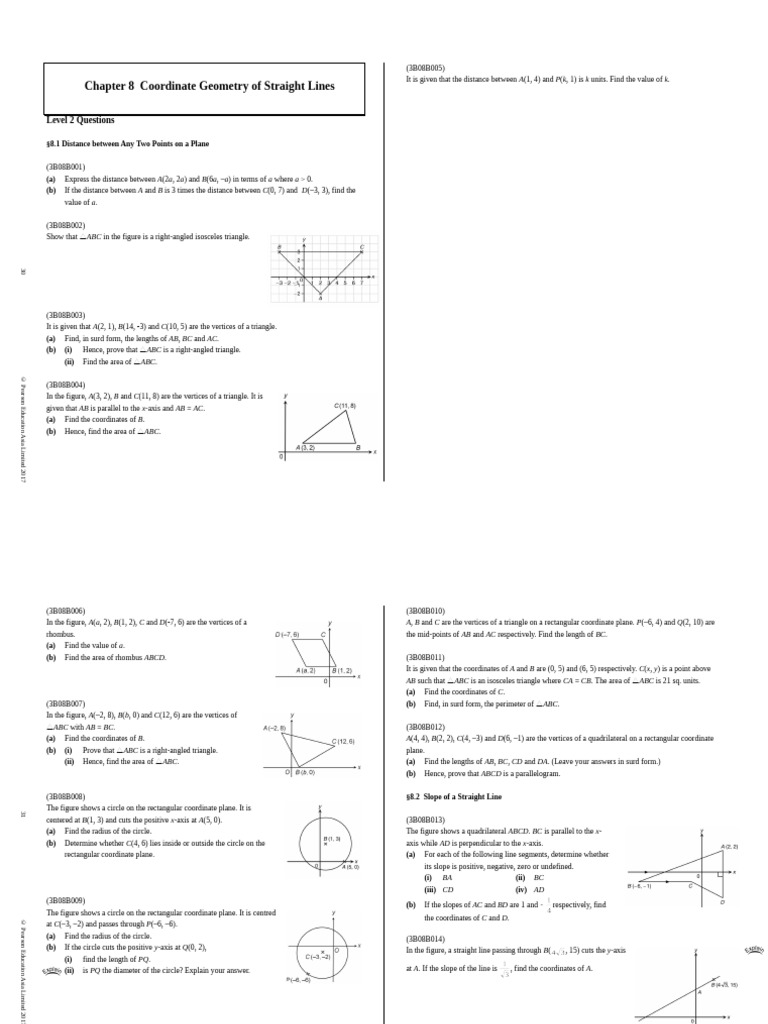 Area Calculations in Coordinate Geometry | PDF | Rectangle | Area