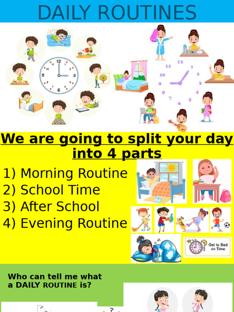 Daily Routine Breakdown for Kids | PDF