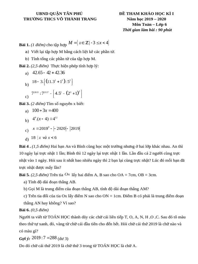 Lop 6 | PDF