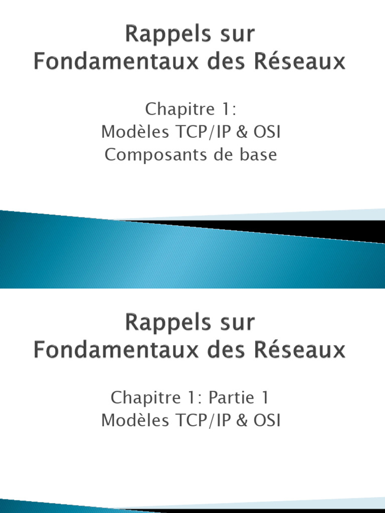 Modèles TCP/IP et OSI : Composants clés | PDF | Protocoles Internet | I Pv6