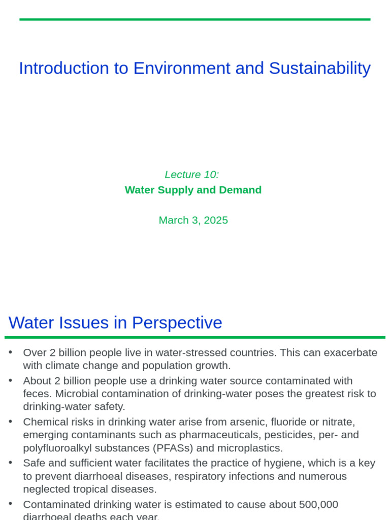 Water Supply and Demand Challenges | PDF | Water | Drinking Water