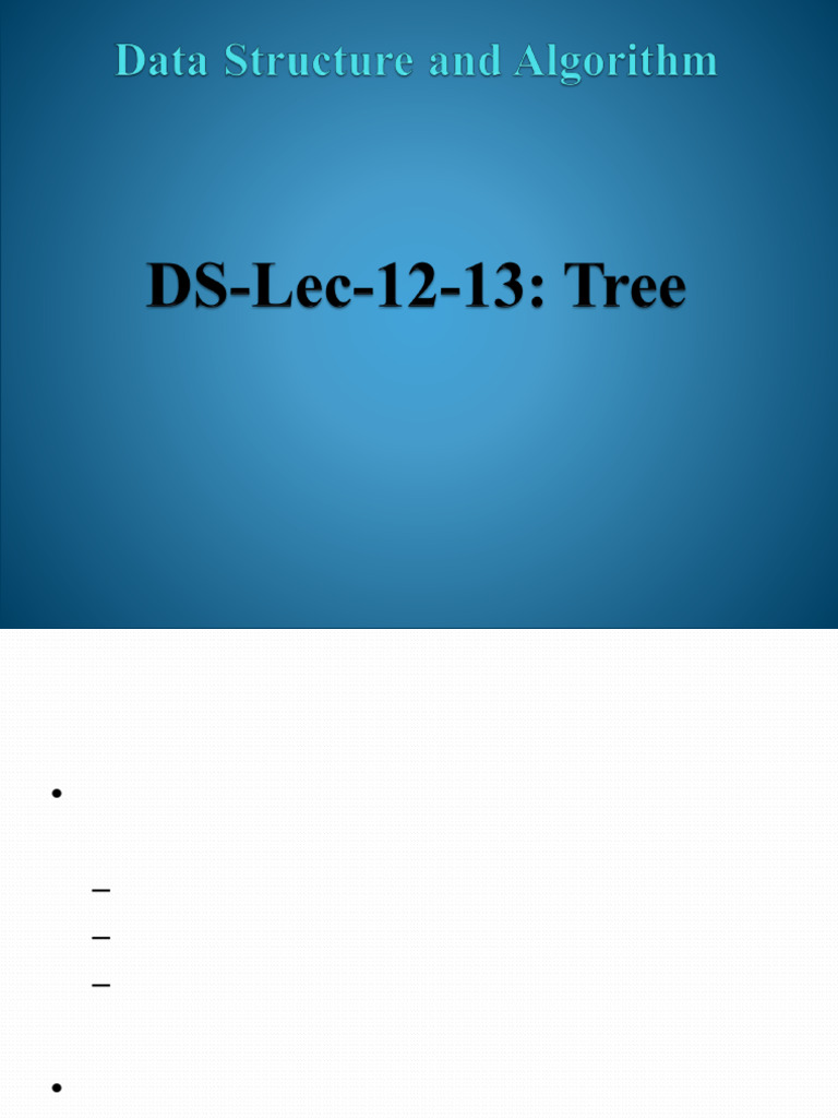 Understanding Tree Data Structures | PDF | Algorithms And Data ...