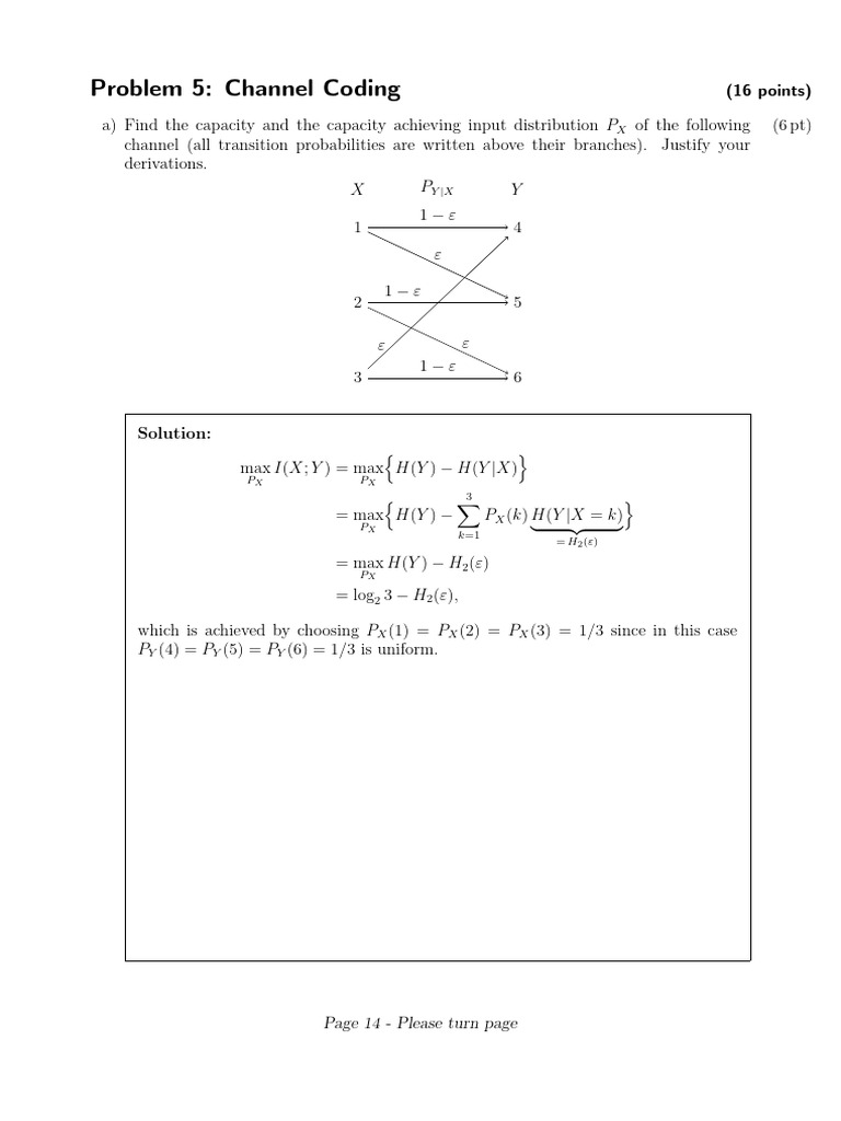 Channel Coding Capacity Analysis | PDF | Applied Mathematics ...
