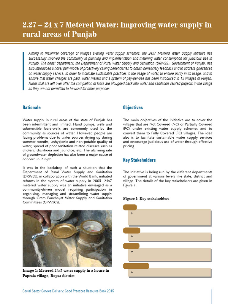 24x7 Water Supply in Paprala Village | PDF | Water Supply | Water