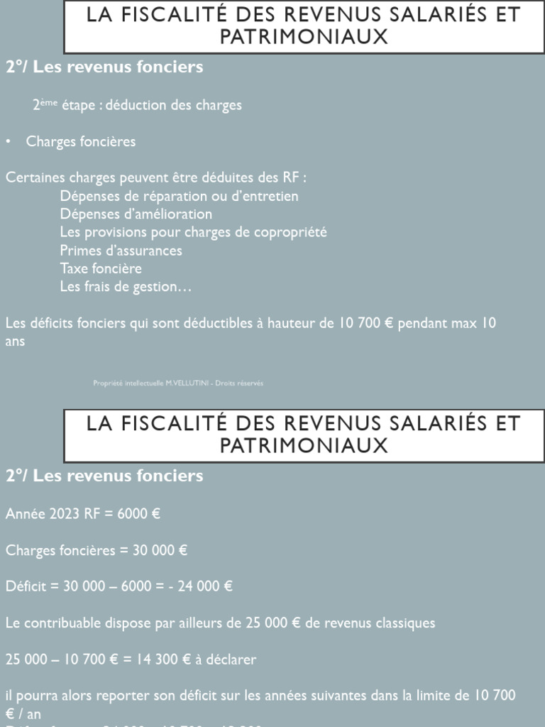 Fiscalité des Revenus Fonciers et Plus-Values | PDF | Plus-value | Logement