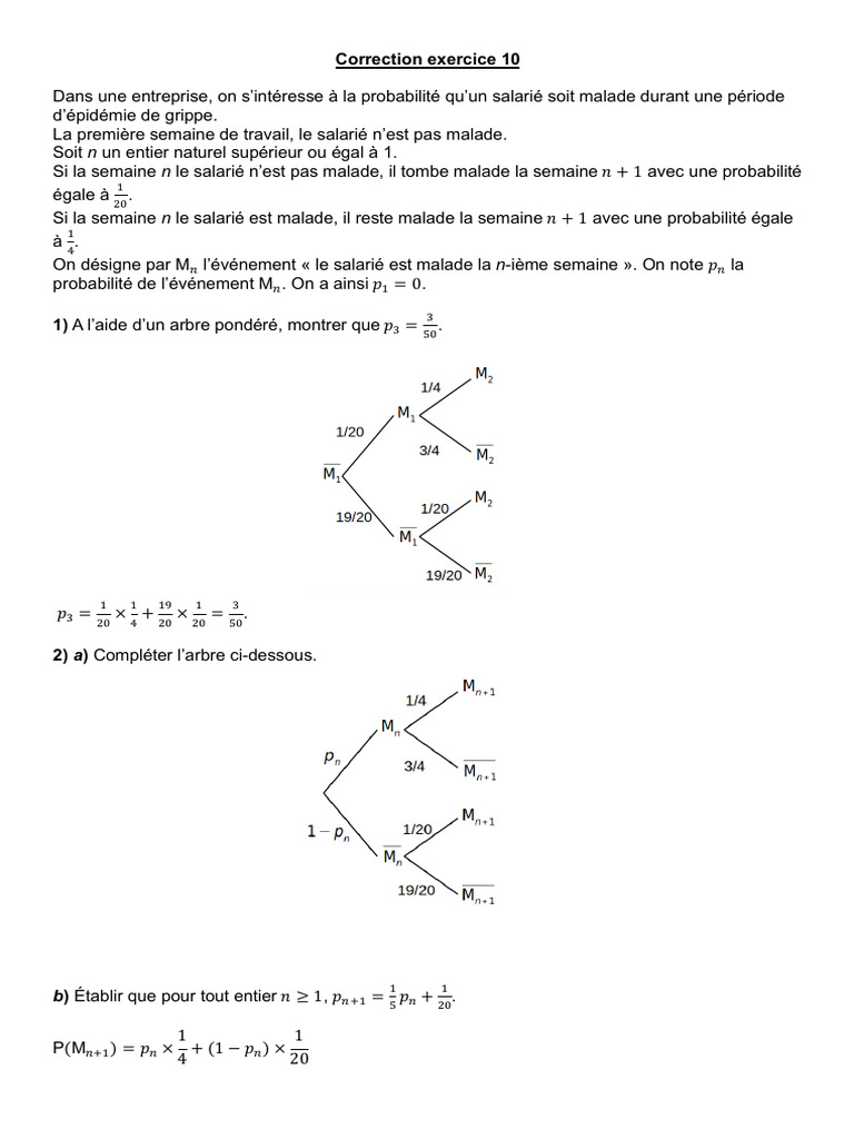 Probabilité de maladie en entreprise | PDF | Mathématiques | Concepts ...