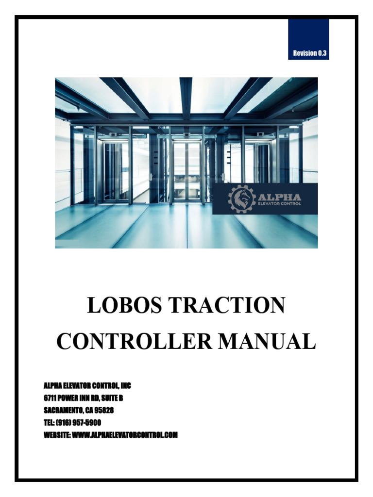 Lobos Traction Controller Manual | PDF | Elevator | Menu (Computing)