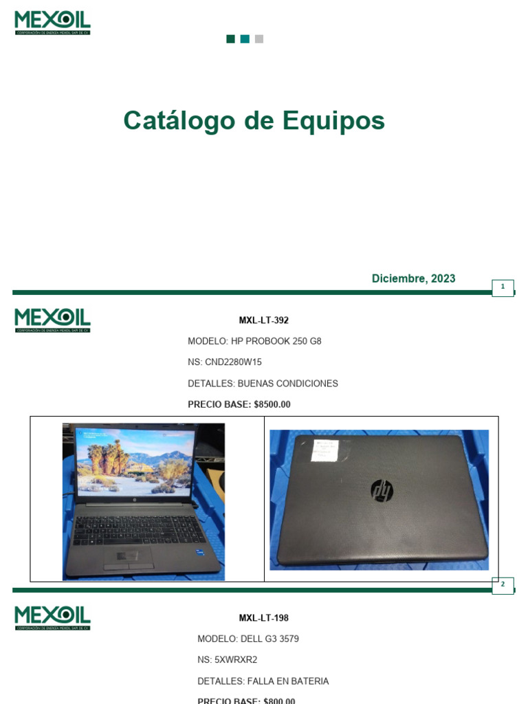 Catálogo de Laptops Usadas y Fallas | PDF | Hardware de la computadora ...