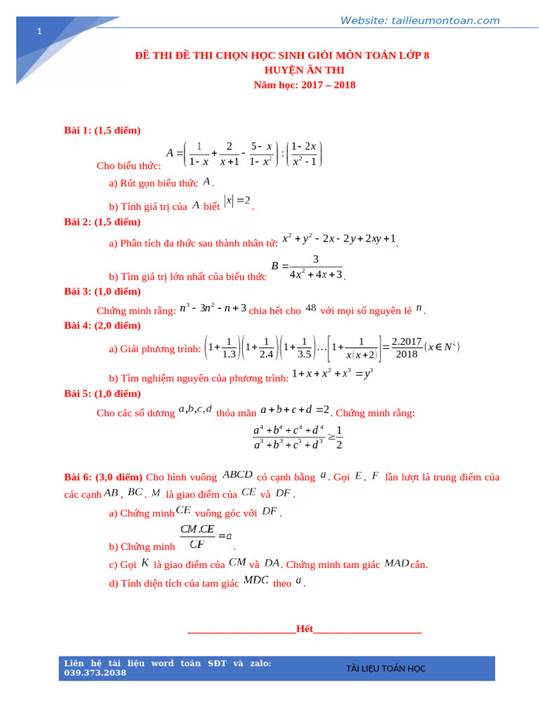 08-Đề - Đáp án-Ân Thi | PDF