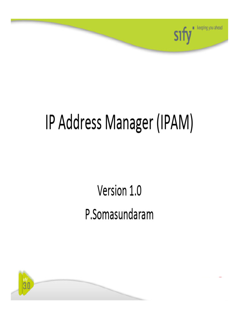 IP Address Manager Overview and Setup | PDF | Ip Address ...