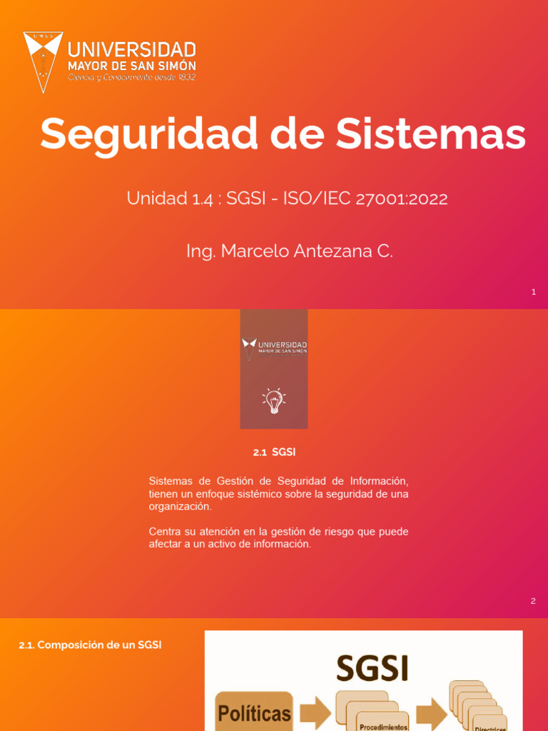 1.4. - Sgsi - Iso - Iec 27001 - 2022 | PDF | Seguridad de información ...