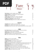 Download Fare Dinner Menu by Fare Restaurant SN85657123 doc pdf