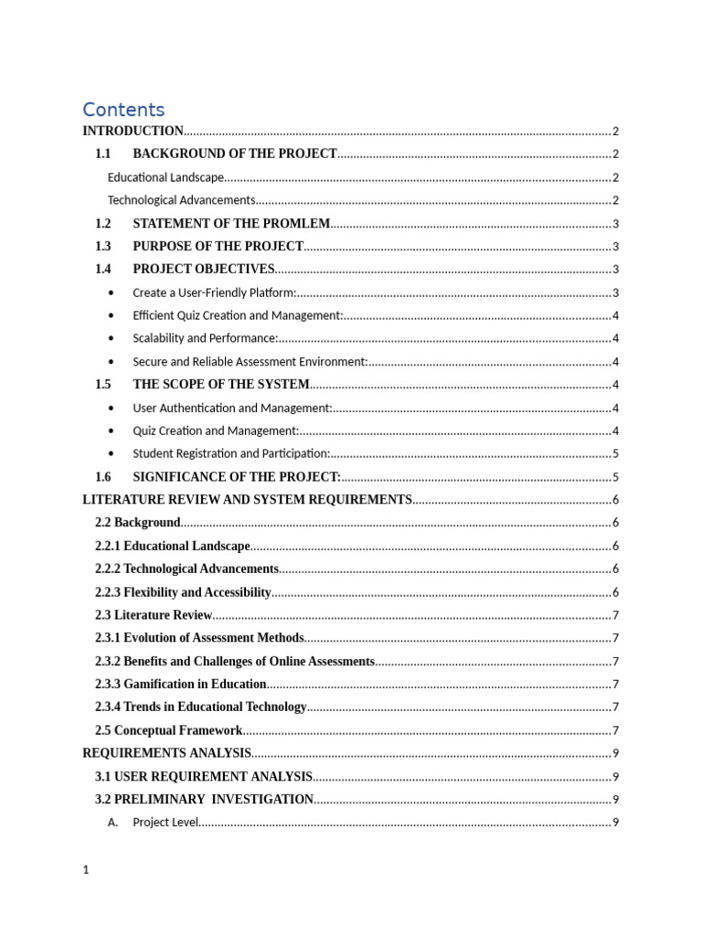 Online Quiz System Project Overview | PDF | Educational Technology ...