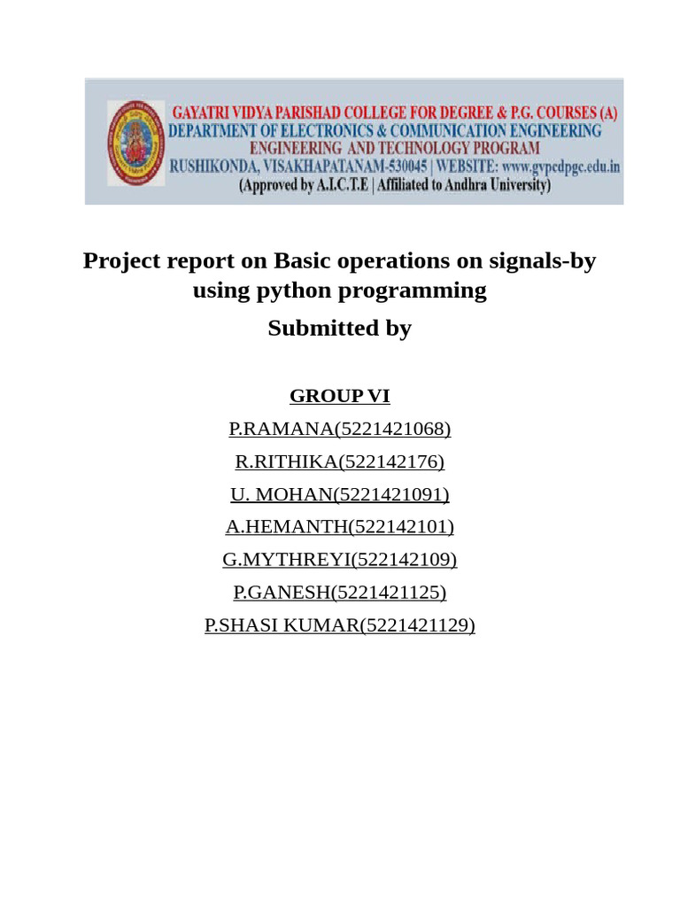 Basic Signal Operations with Python | PDF | Sampling (Signal Processing ...
