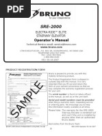 Bruno Elan Sre-3000 Stair Lift Installation Manual 05-13-2015 | Stairs