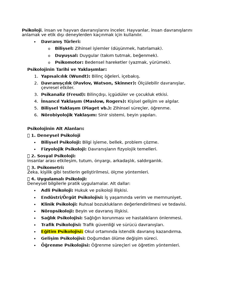 Psikoloji Pdf