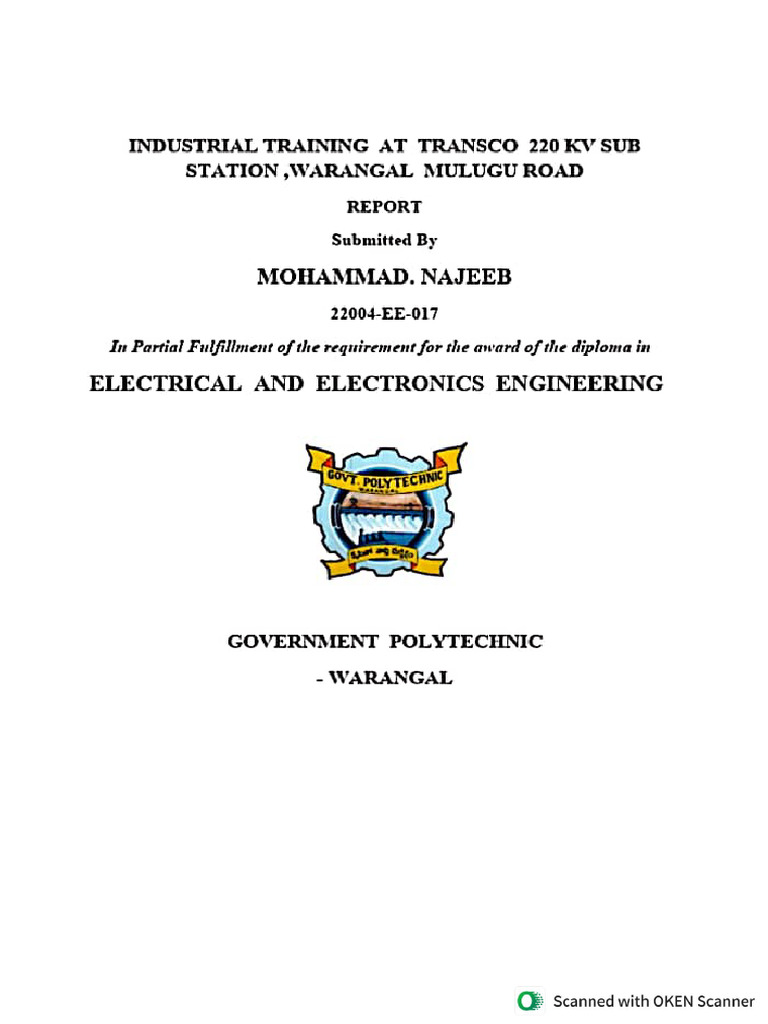 Industrial Training Report of Eee | PDF