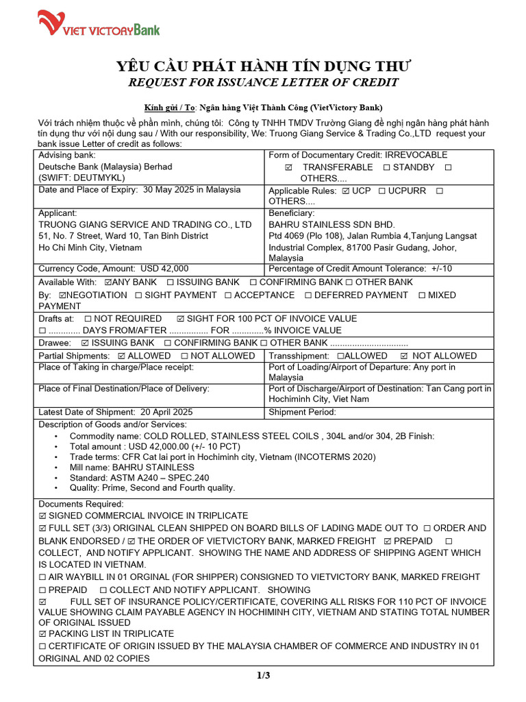 LC Application 2025 | PDF