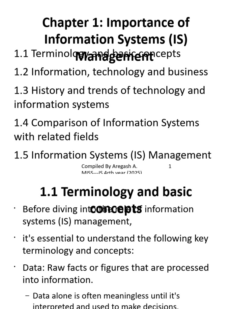 Importance of Information Systems Management | PDF | Internet Of Things ...