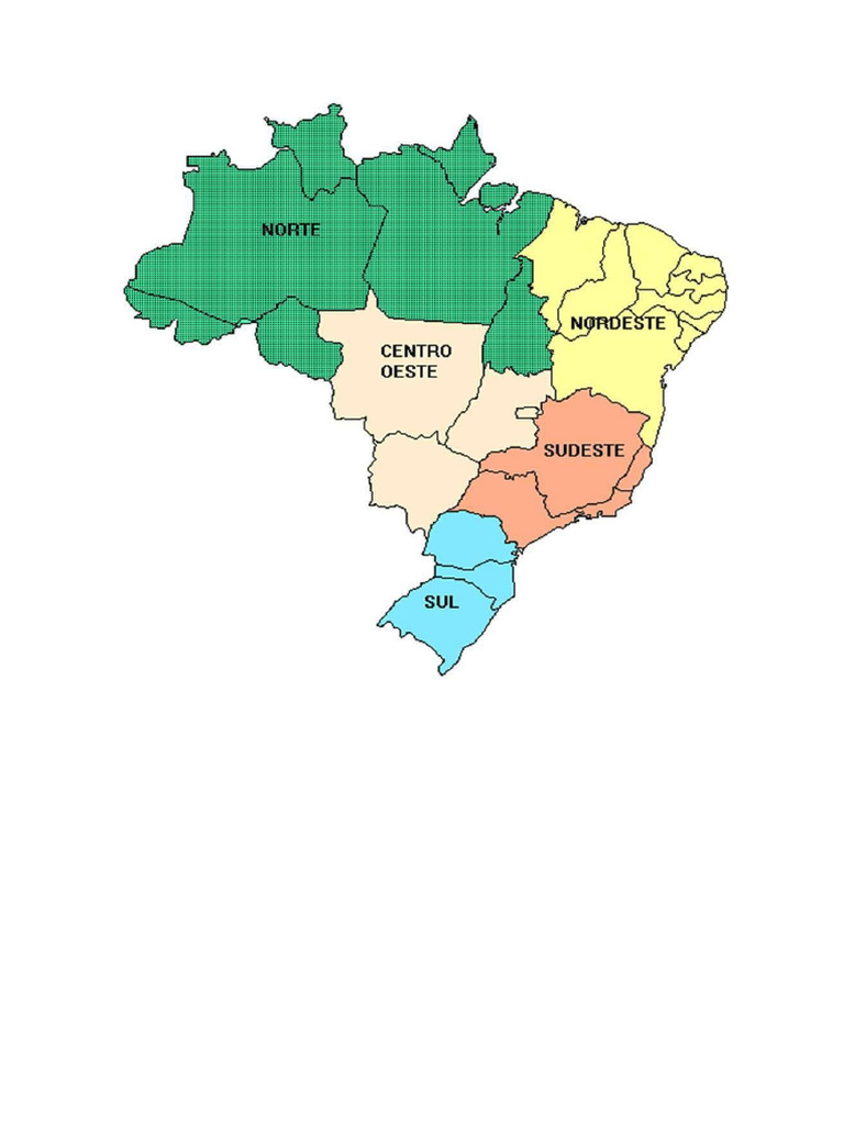 Mapa Do Brasil - Regiões | PDF
