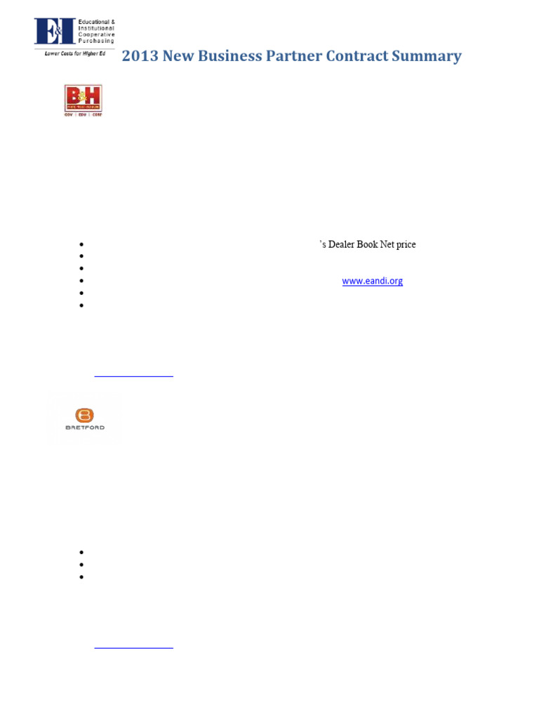 2013 New Business Partner Contract Summary | PDF | Telecommunications