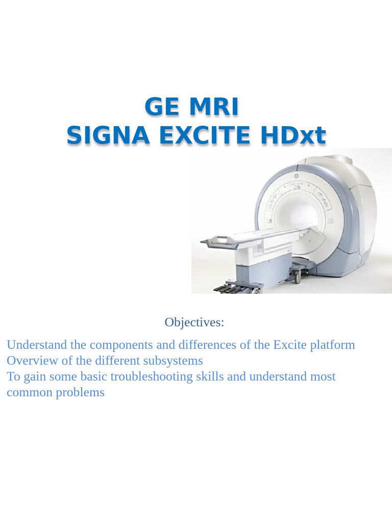 GE SIGNA Excite HDxt Overview | PDF | Network Switch | Computer Network