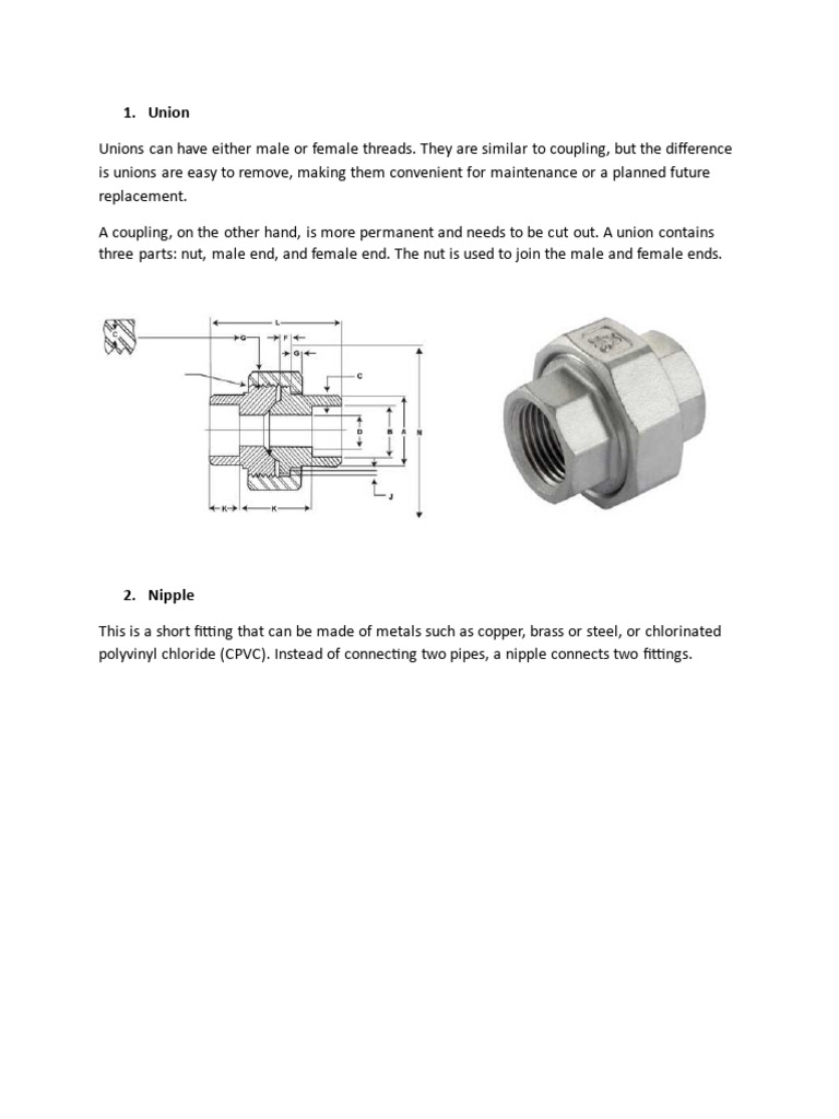 Types of Pipe Fittings Explained | PDF