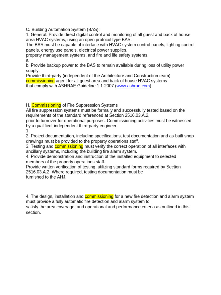 2014-9-29 Draft Work Doc For Commissioning | PDF | Building Automation