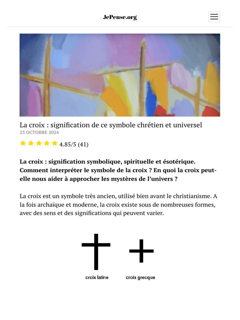 Signification symbolique de la croix PDF Dieu Amour — free download