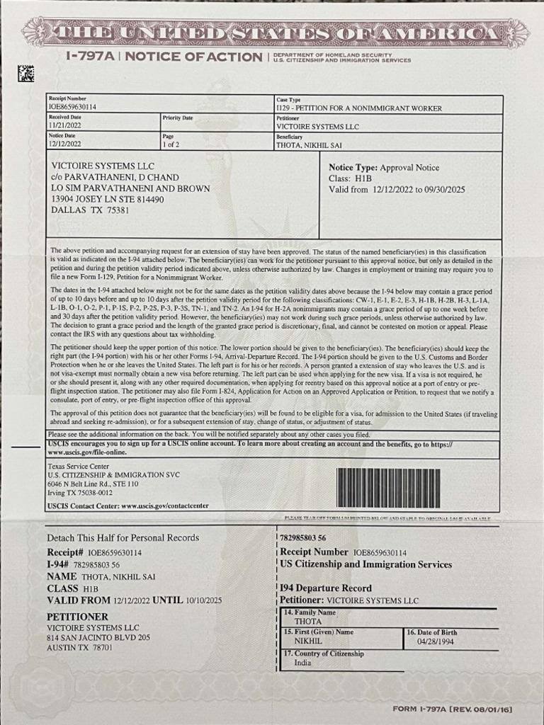 Nikhil Sai H1B | PDF