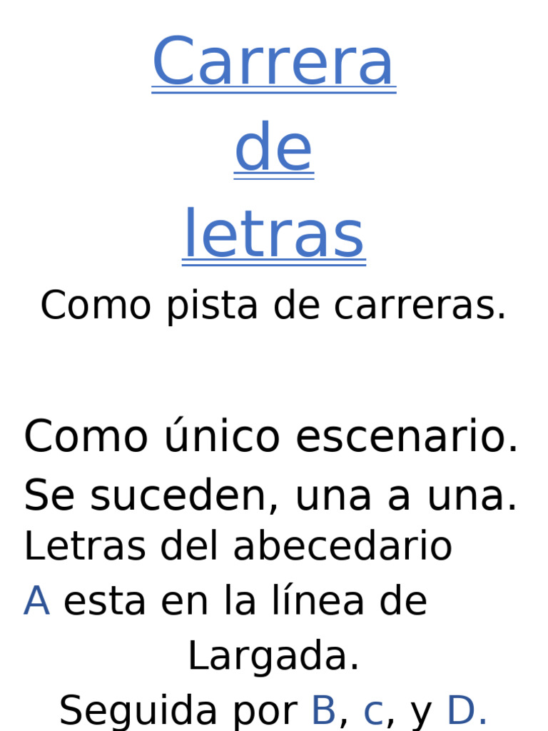 Carrera de Letras Divertidas | PDF