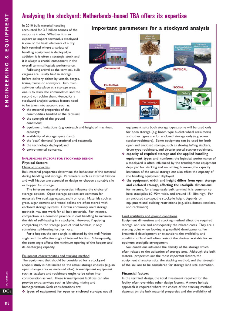Stockyard Design Factors Explained | PDF | Simulation | Logistics