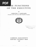 BARNARD, CHESTER - The Functions of the Executive Cap.13 Pp 189-199