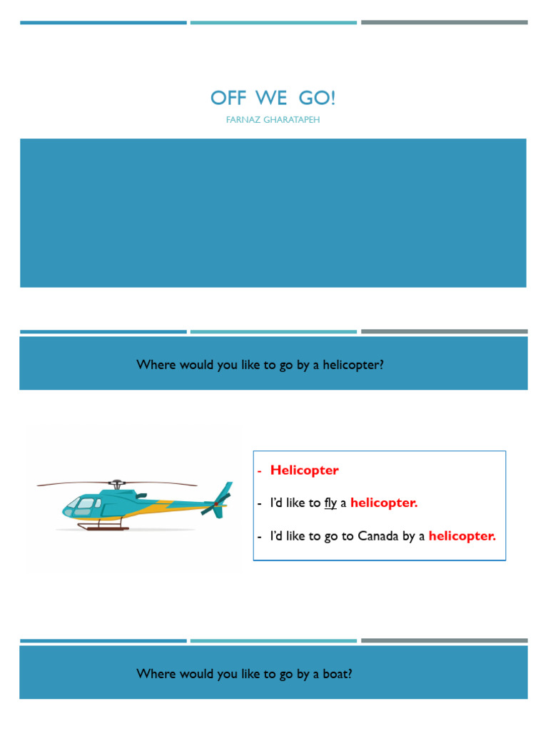 Off We Go! | PDF