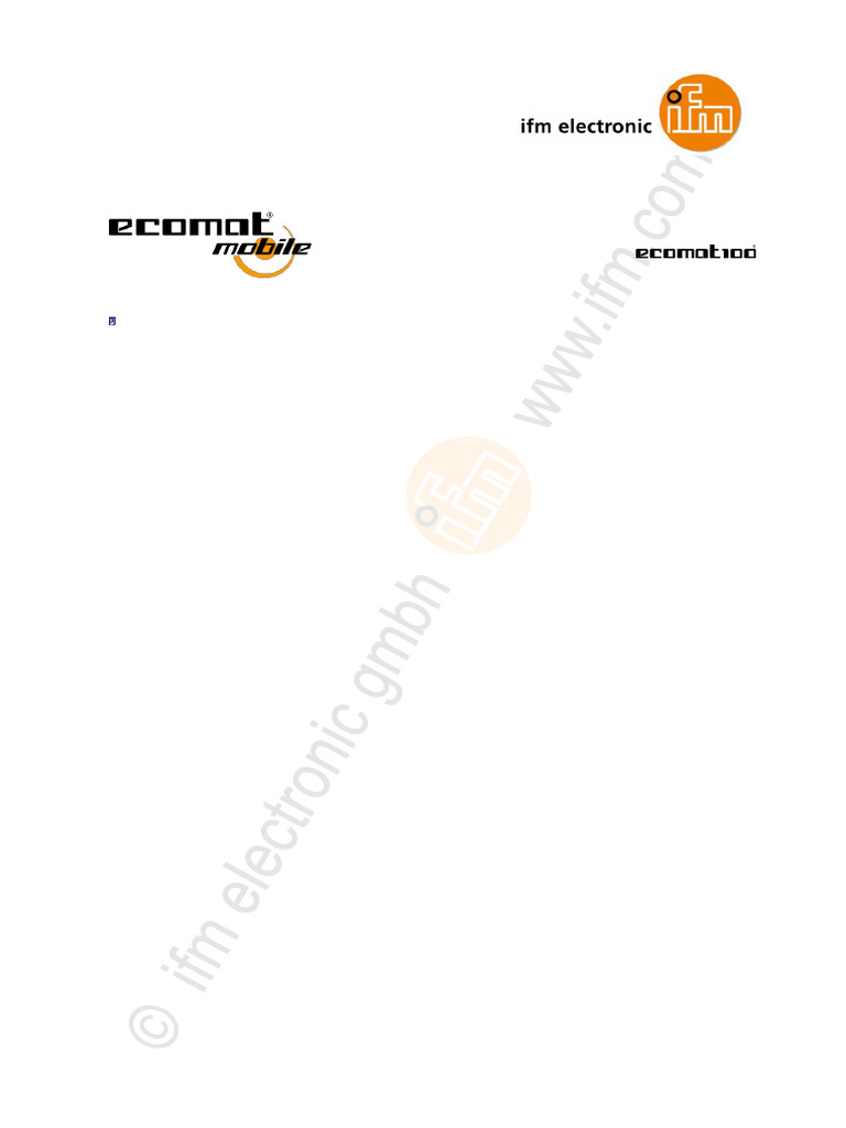 IFM CR 0032 Know-How Ecomatmobile | PDF | Parameter (Computer ...