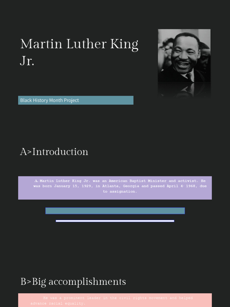 Martin Luther King JR | PDF