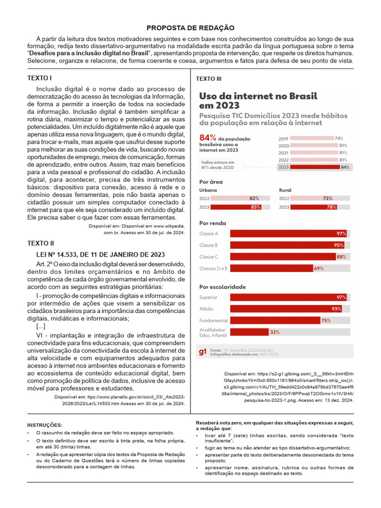Desafios da Inclusão Digital no Brasil | PDF