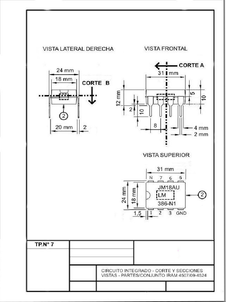 TP N-7-Circuito INTEGRADO-LM 386 en A4 | PDF