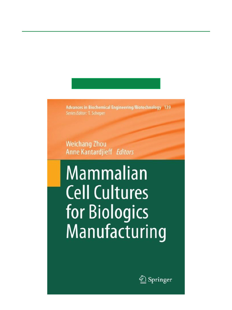 Mammalian Cell Cultures in Biologics | PDF | Biopharmaceutical ...